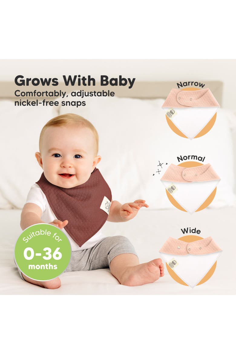 8-Pack Quin Bandana Bibs, Alternate, color, Moor