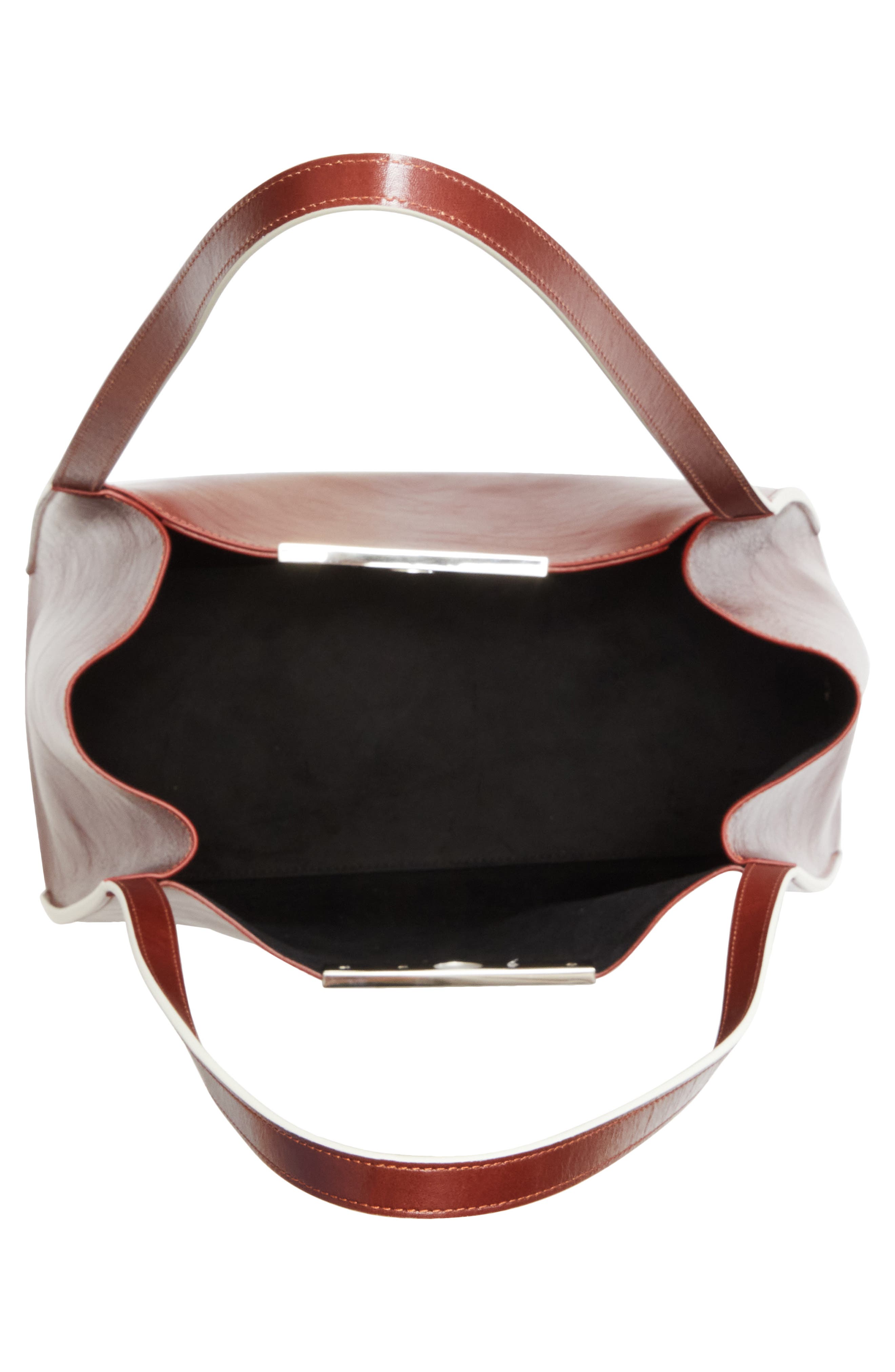 Marni Small East/West Leather Tote, Alternate, color, 627 - Cherry