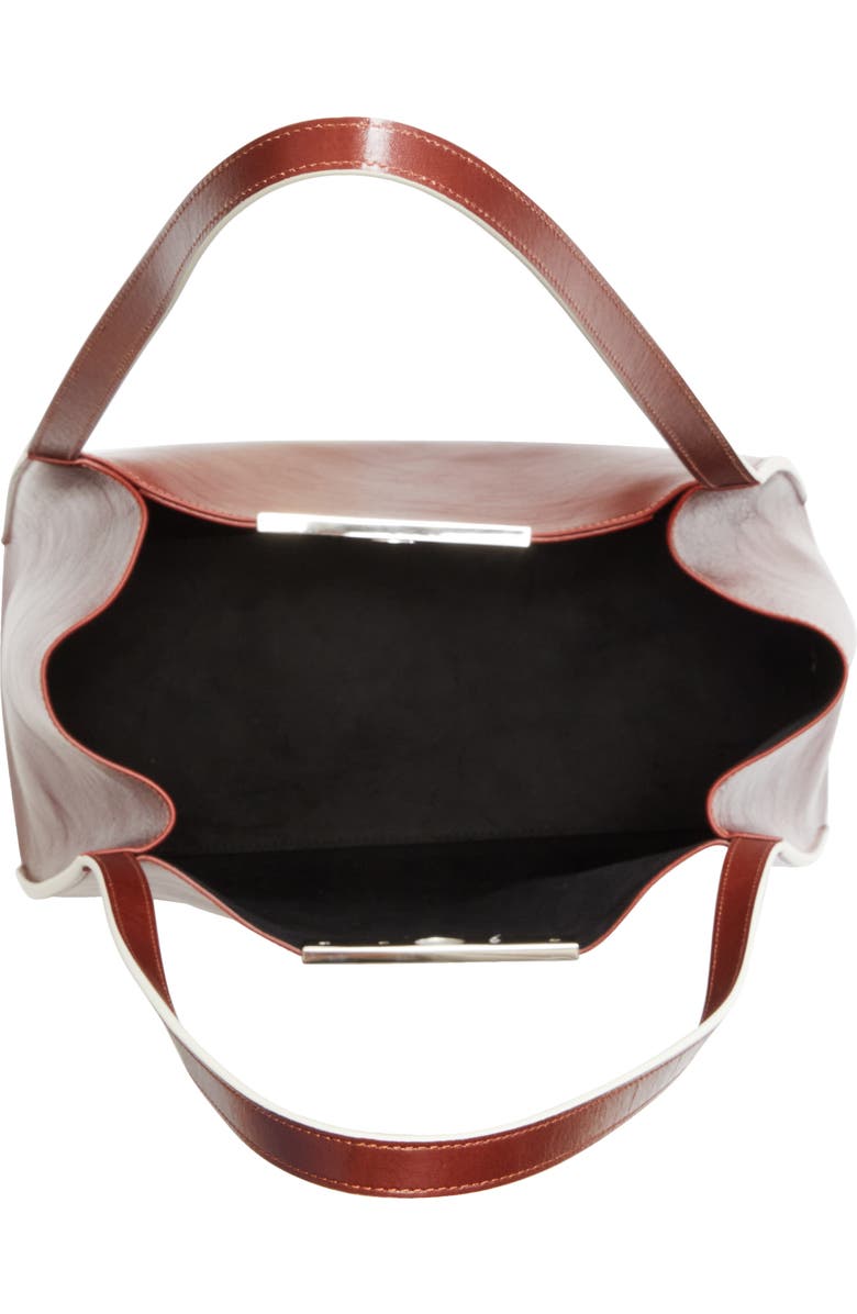 Marni Small East/West Leather Tote, Alternate, color, 627 - Cherry