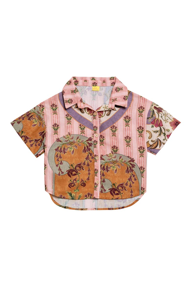 Kids' Clarabelle Button-Up Shirt, Main, color, RED MULTI