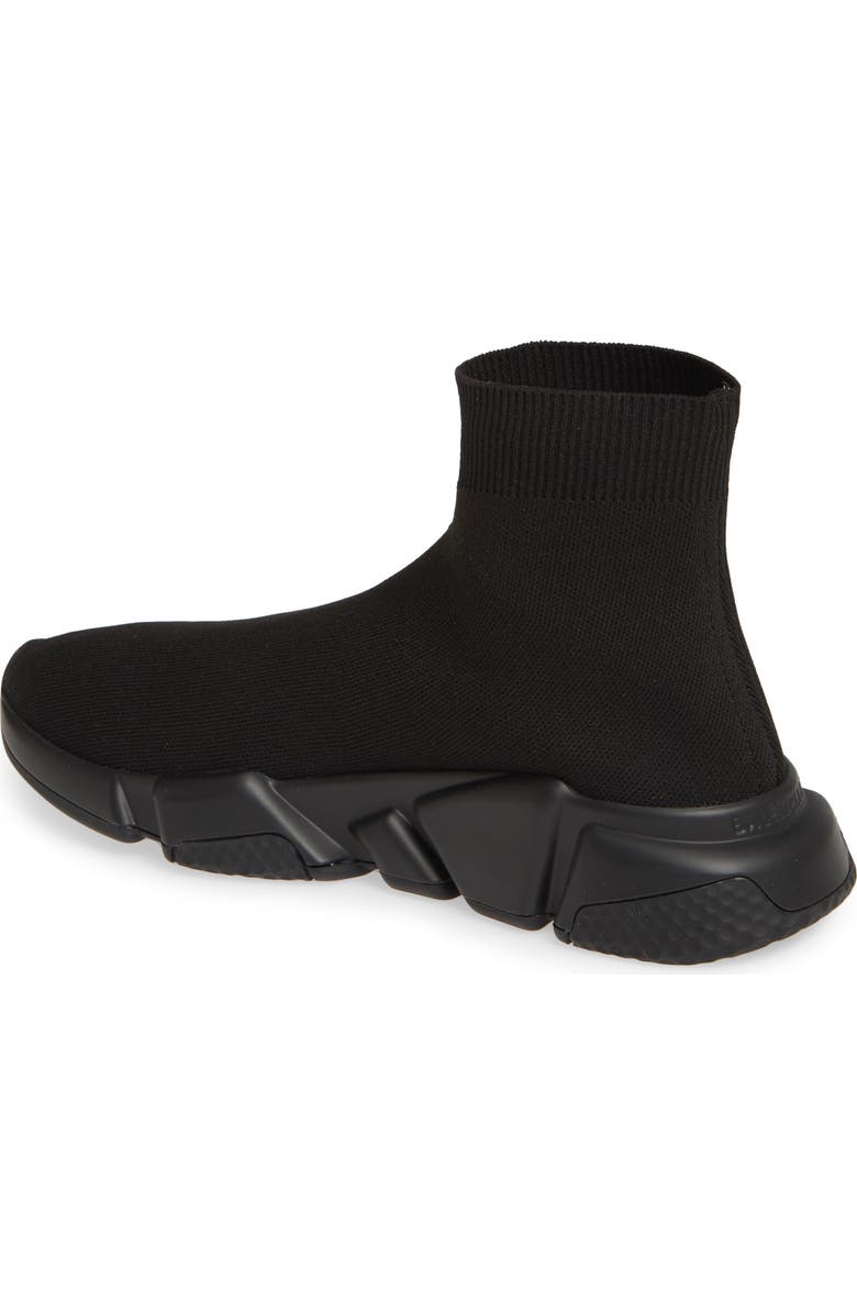 Balenciaga Mid Speed Sock Sneaker, Alternate, color, Black/ Black/ White