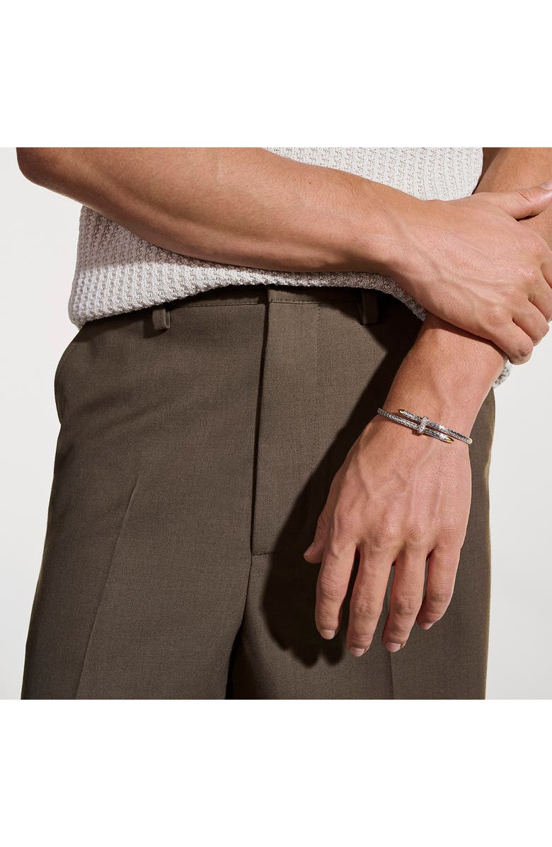 John Hardy Spear Flex Cuff Bracelet, Alternate, color, Silver/Gold