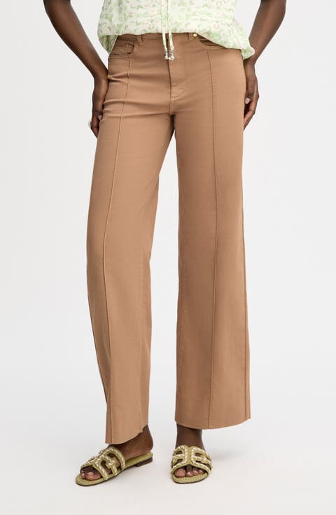 Pintuck Wide Leg Trouser Jeans