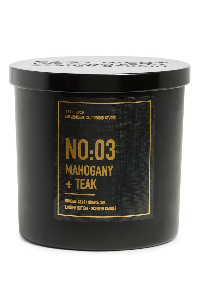 PORTOFINO CANDLES Teakwood & Mahogany Artisan Candle, Main, color, Teakwood N Mahogany