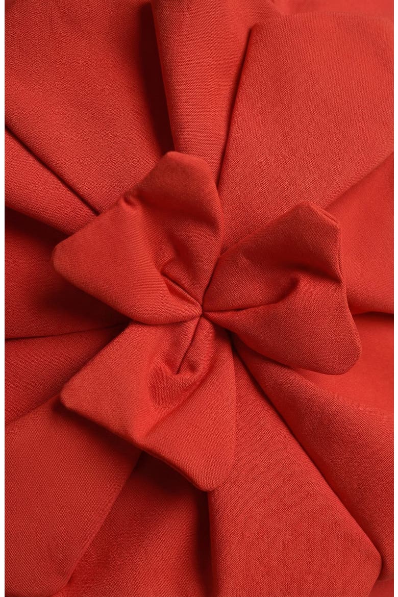 Strapless Sculptural Floral Applique Top, Alternate, color, Red