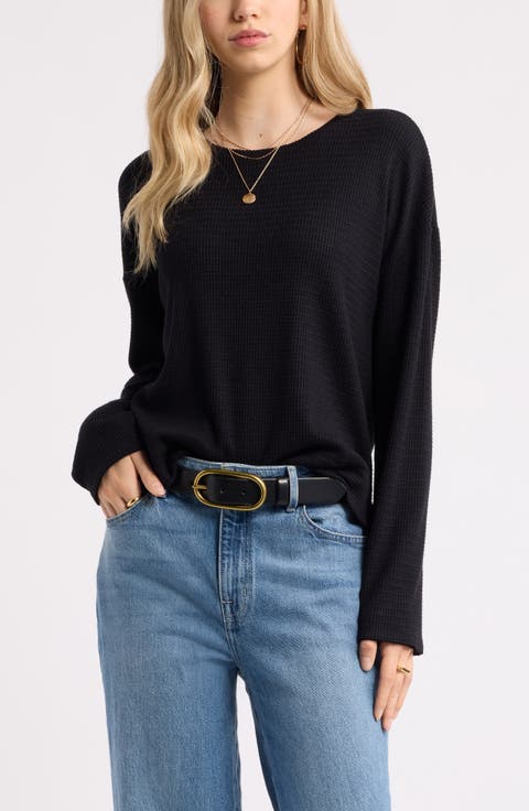 Waffle Knit Top