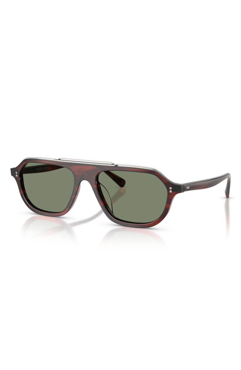 Oliver Peoples 58mm Estin Irregular Sunglasses, Alternate, color, Morado Tortoise / Cypress