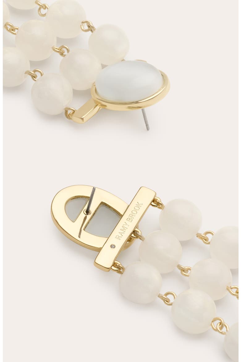 Elisa Agate Chandelier Earrings, Alternate, color, WHITE