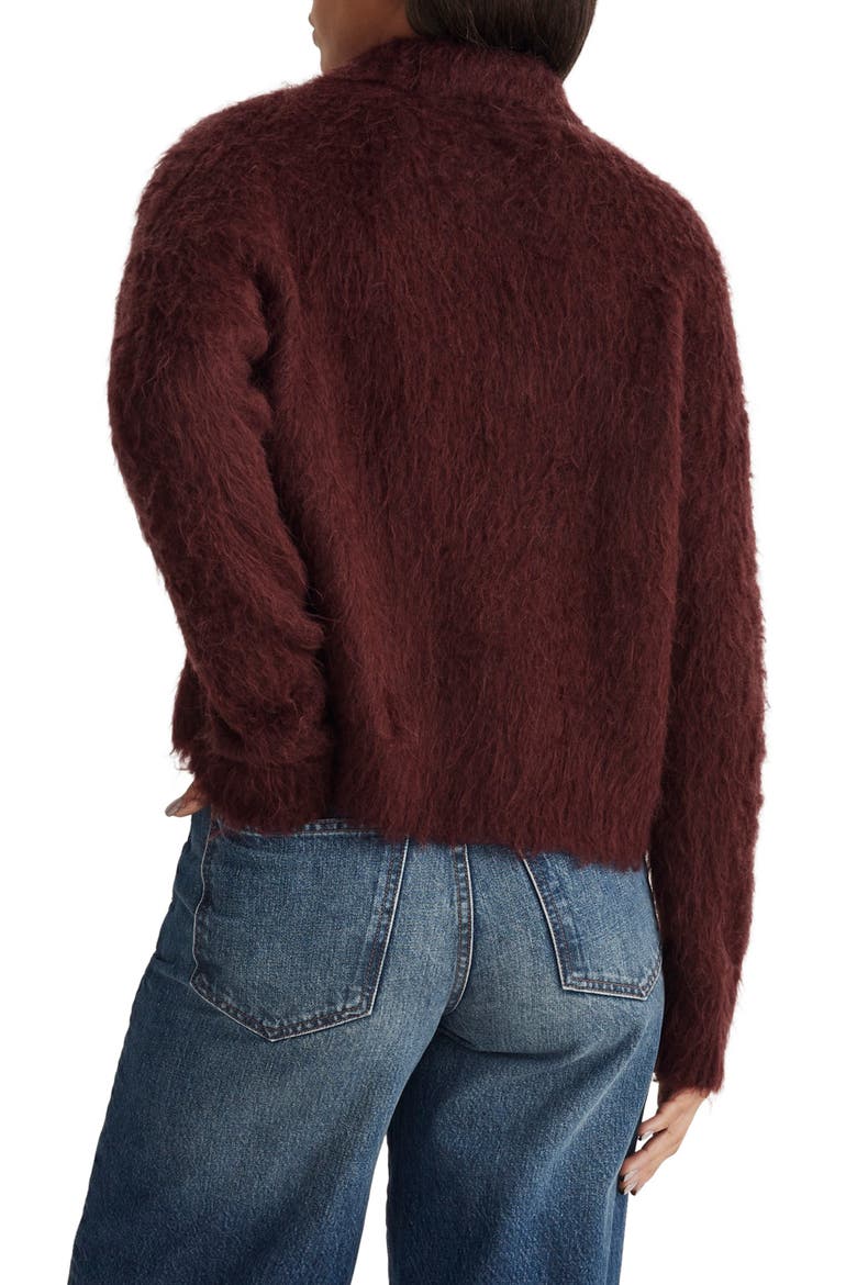 Brushed Polo Sweater, Alternate, color, HEATHER CURRANT