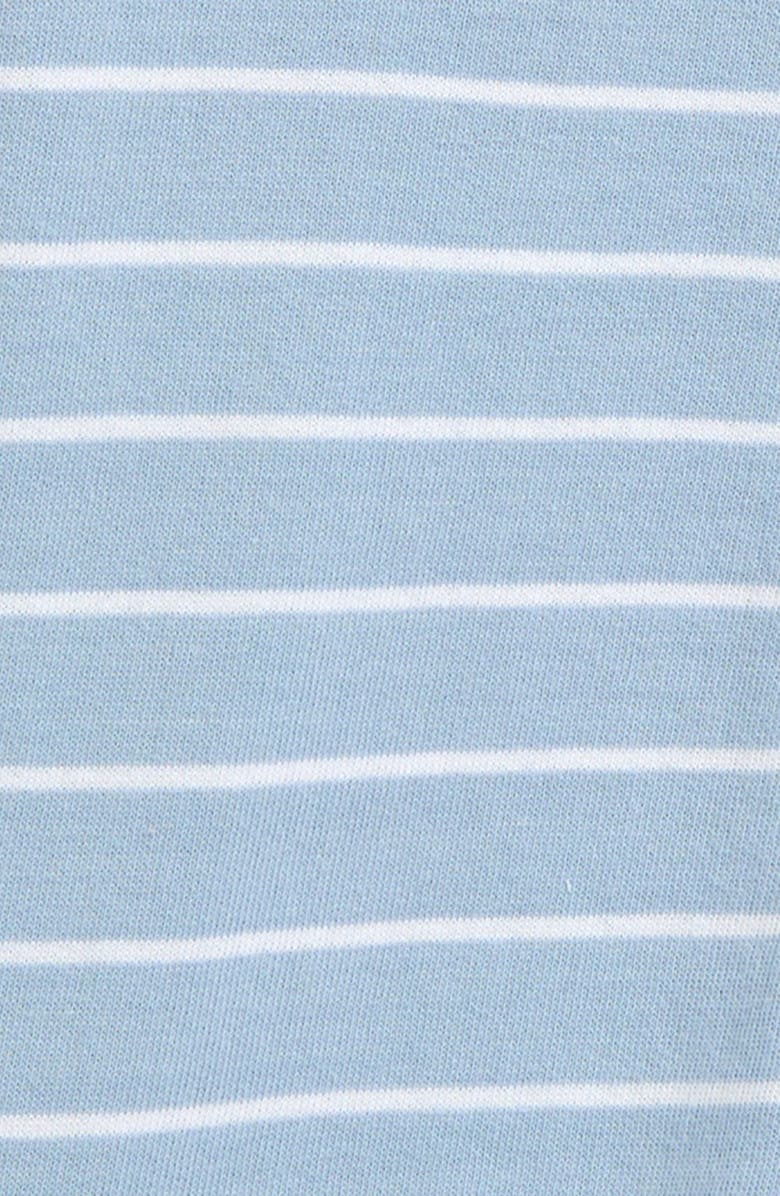 Nordstrom Stripe Button-Up Cotton French Terry Romper, Alternate, color, Blue Fog Picnic Stripe
