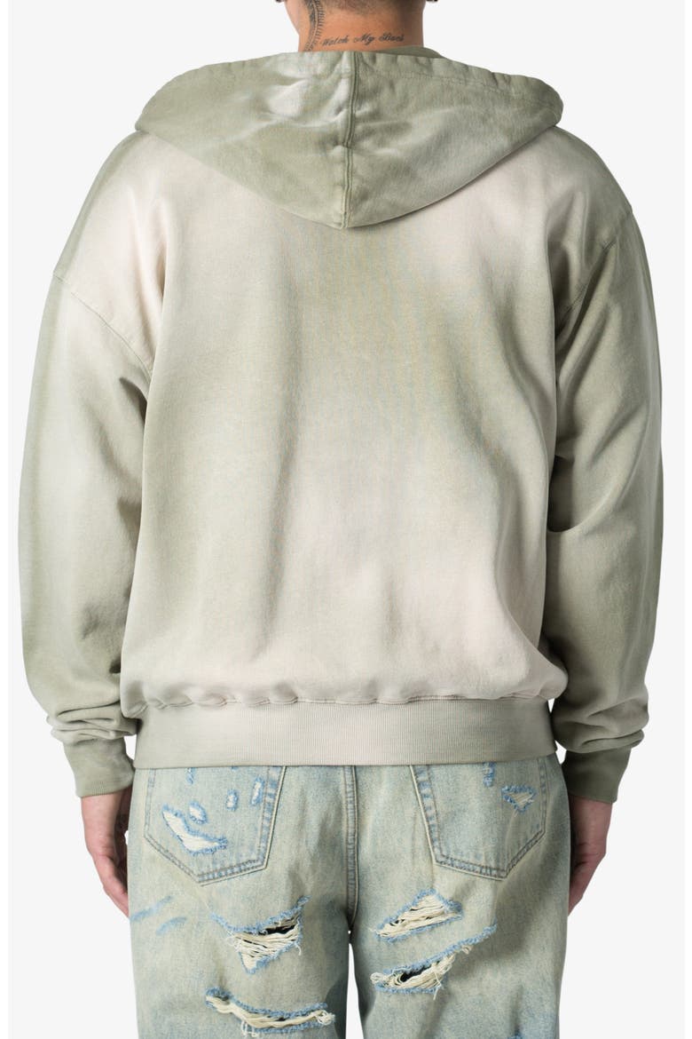 Basic Faded Cotton Zip-Up Hoodie, Alternate, color, WASHED OLIVE