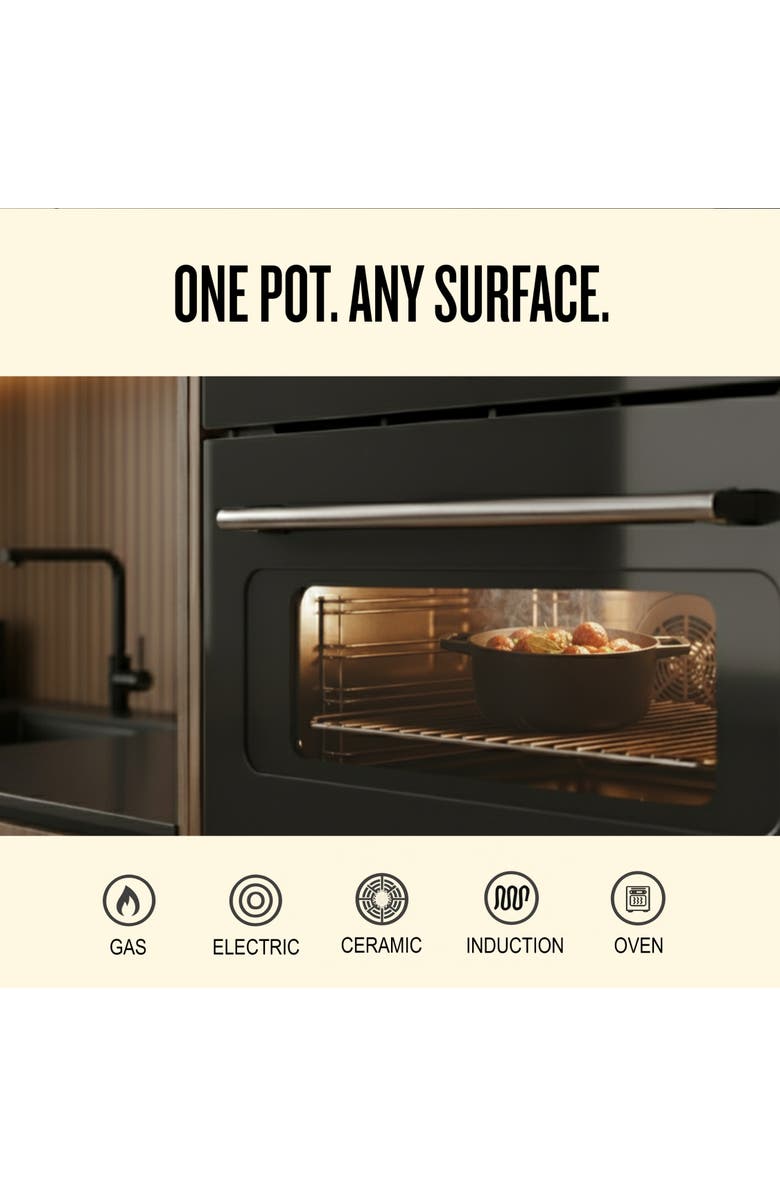 Alva Nori Cast Iron Dutch Oven, Alternate, color, Black