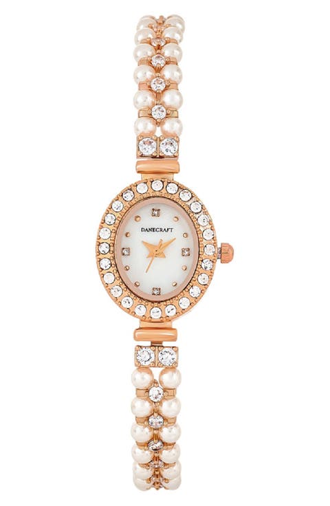 Mother-of-Pearl Quartz Bracelet Watch, 25mm