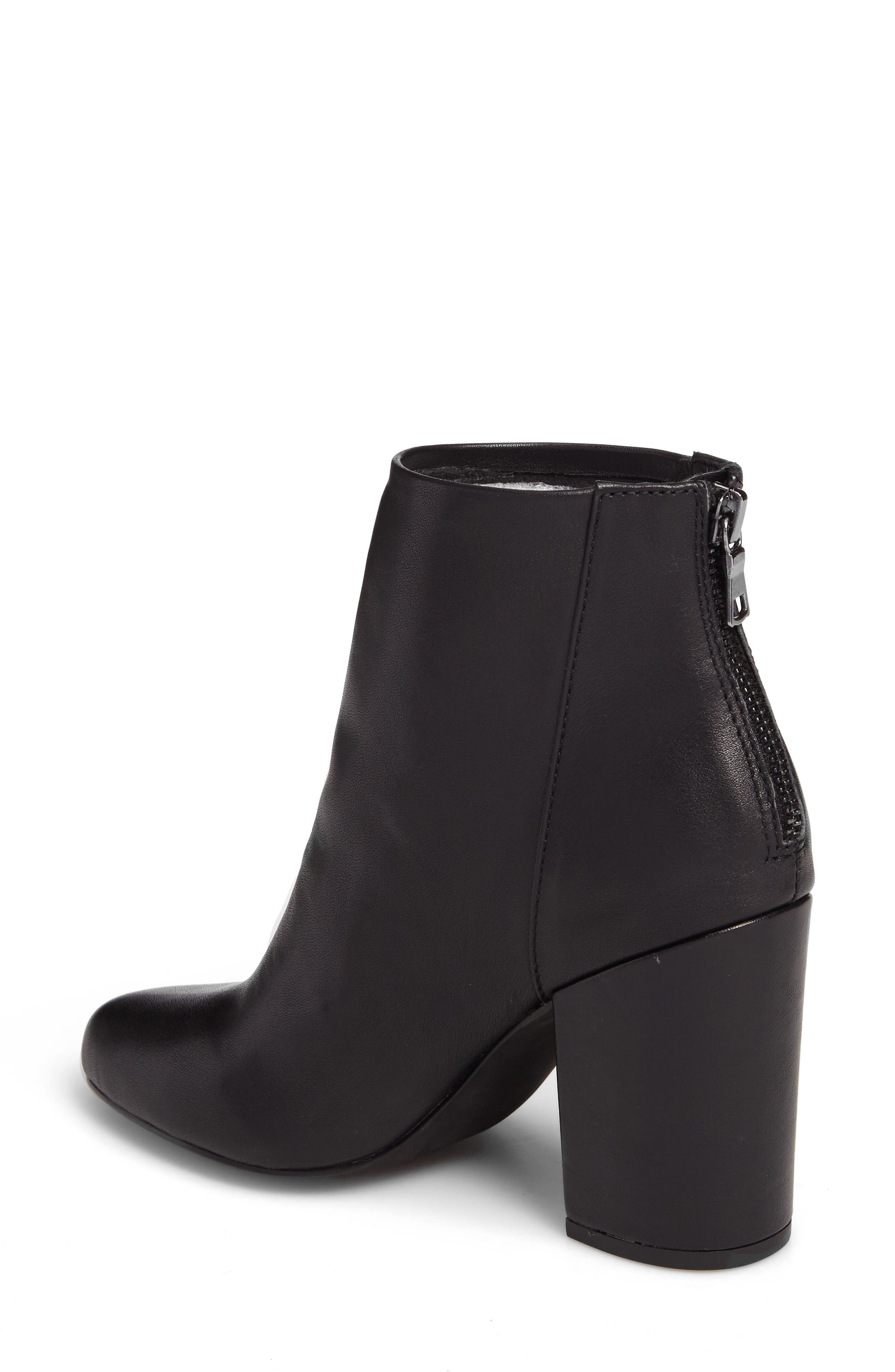 Star Bootie, Alternate, color, BLACK LEATHER