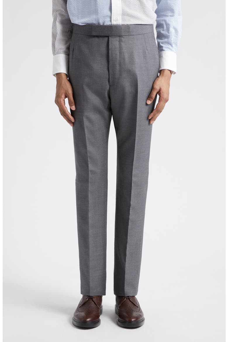 Classic Super 120s Wool Backstrap Pants, Main, color, MEDIUM GREY