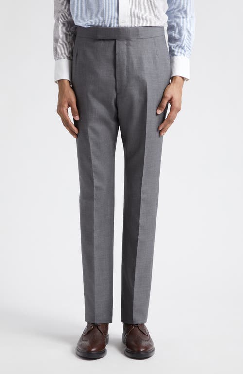 Thom Browne Classic Super 120s Wool Backstrap Pants in Medium Grey at Nordstrom