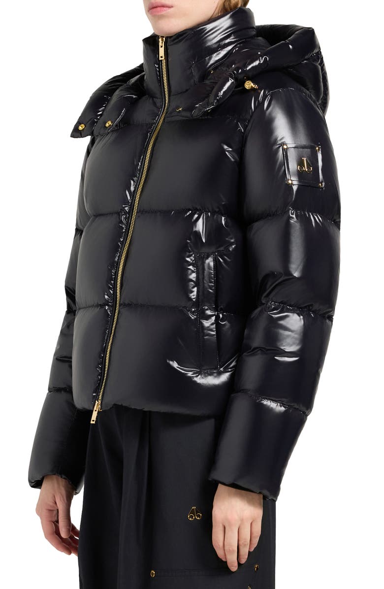 Moose Knuckles Moonstone Water Repellent 800 Fill Power Down Jacket with Removable Hood, Alternate, color, Black