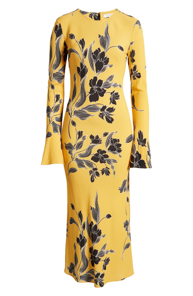 Favorite Daughter The Truly Madly Floral Print Long Sleeve Maxi Dress, Alternate, color, Buttercup Fleur