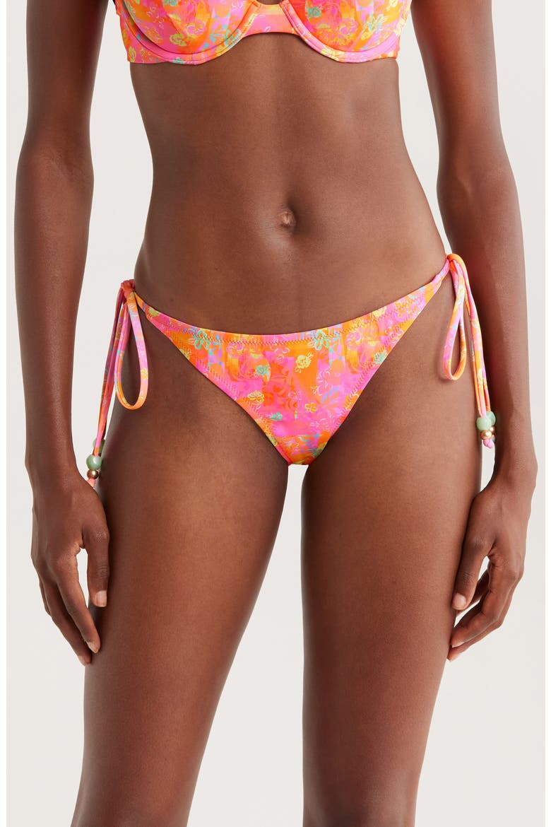 Side Tie Bikini Bottoms, Main, color, SUNRISE KISS