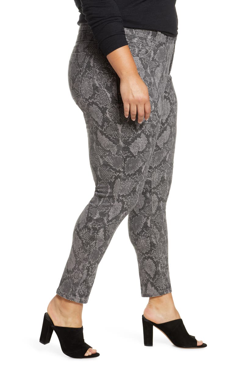 Wit & Wisdom Ab-Solution Snake Print Side Zip Ankle Skinny Jeans, Alternate, color, 