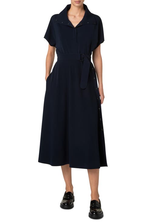 Belted Midi Polo Dress