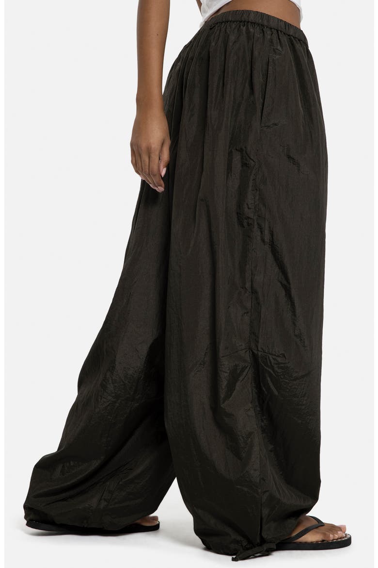 Casual Nylon Balloon Joggers, Alternate, color, BROWN