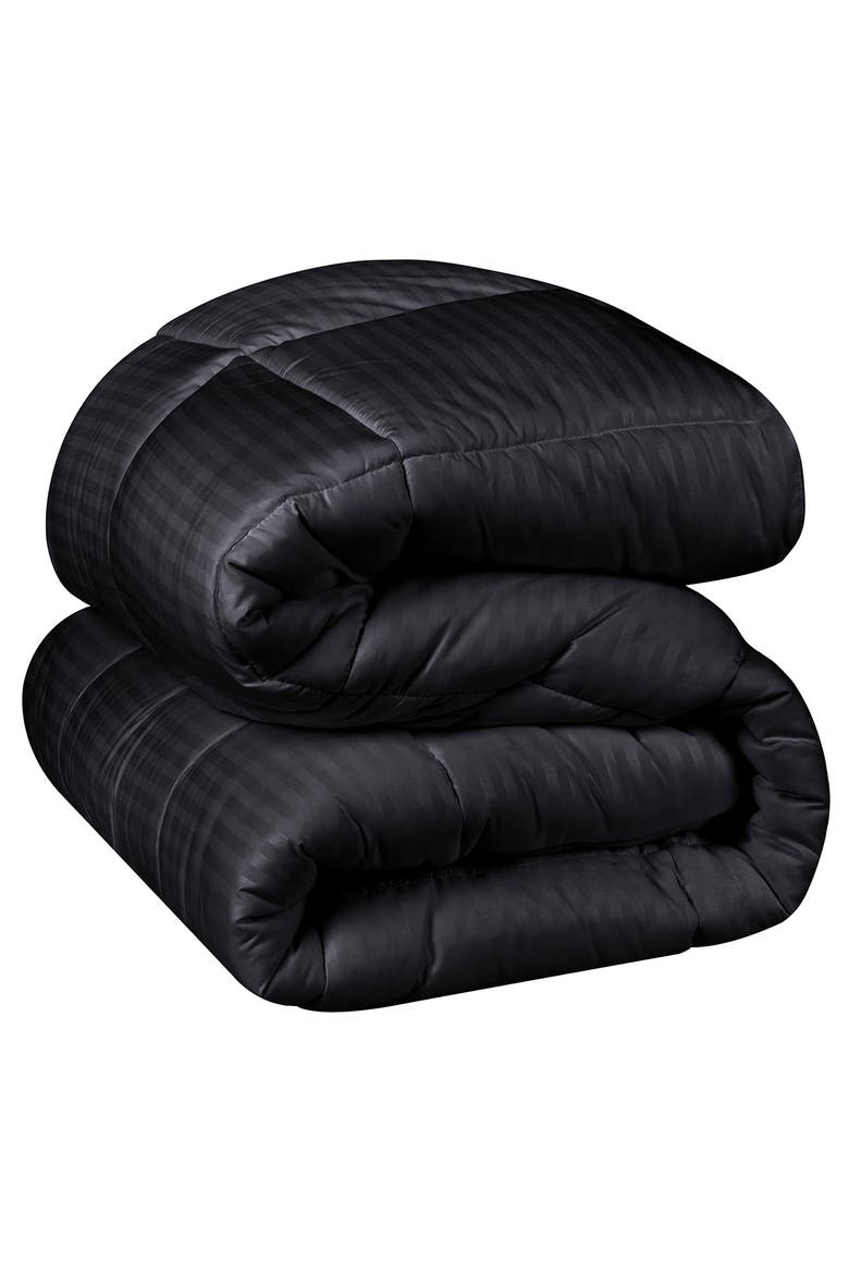 Reversible Down Alternative Comforter, Main, color, BLACK