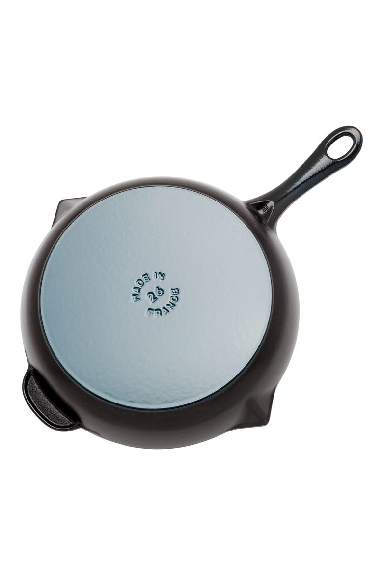 10" Enameled Cast Iron Fry Pan, Alternate, color, MATTE BLACK