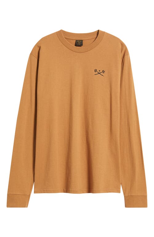 Dark Seas Go-to Embroidered Long Sleeve T-shirt In Brown
