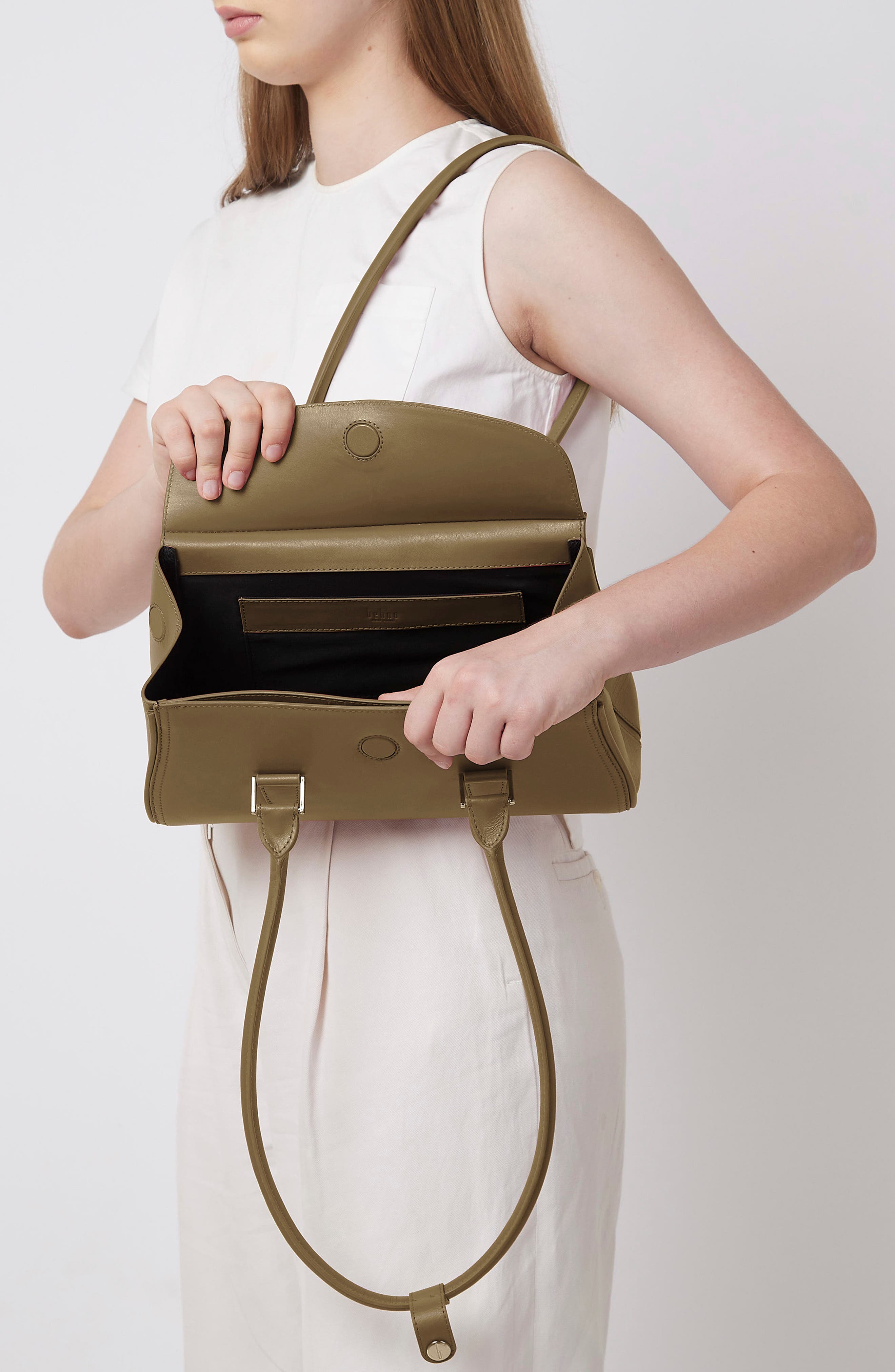 behno Coco Baguette Shoulder Bag, Alternate, color, Palm