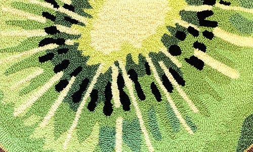 R16 Home Kiwi Slice Doormat In Green Multi