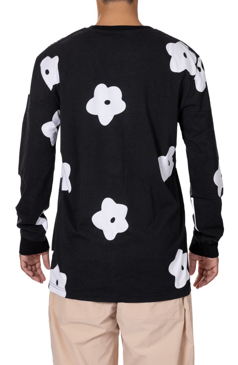 VAST Floral Long Sleeve Graphic T-Shirt, Alternate, color, Black