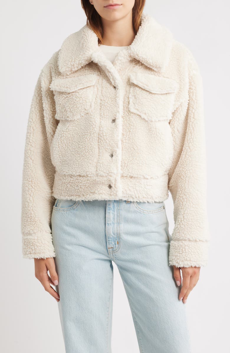 UGG<sup>®</sup> Frankie Faux Shearling Trucker Jacket, Main, color, Natural Ii