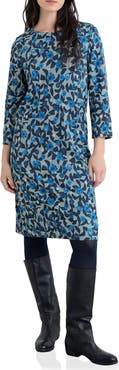 Seasalt Cornwall Cornish Oaks Long Sleeve Stretch Organic Cotton Dress