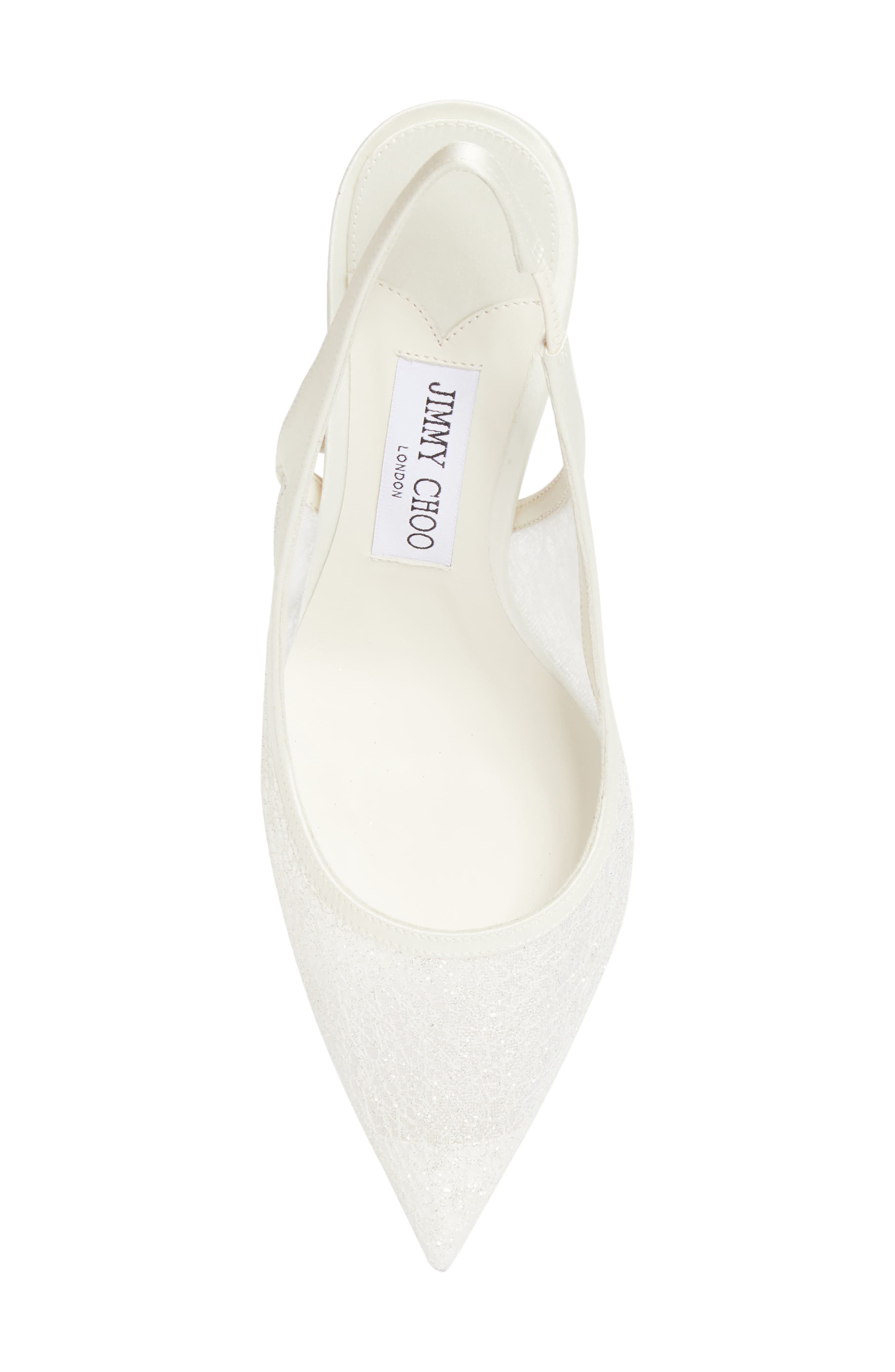 Jimmy Choo Love Pointed Toe Slingback Pump, Alternate, color, Ivory