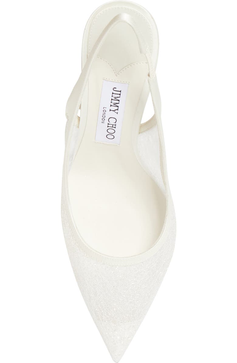 Jimmy Choo Love Pointed Toe Slingback Pump, Alternate, color, Ivory