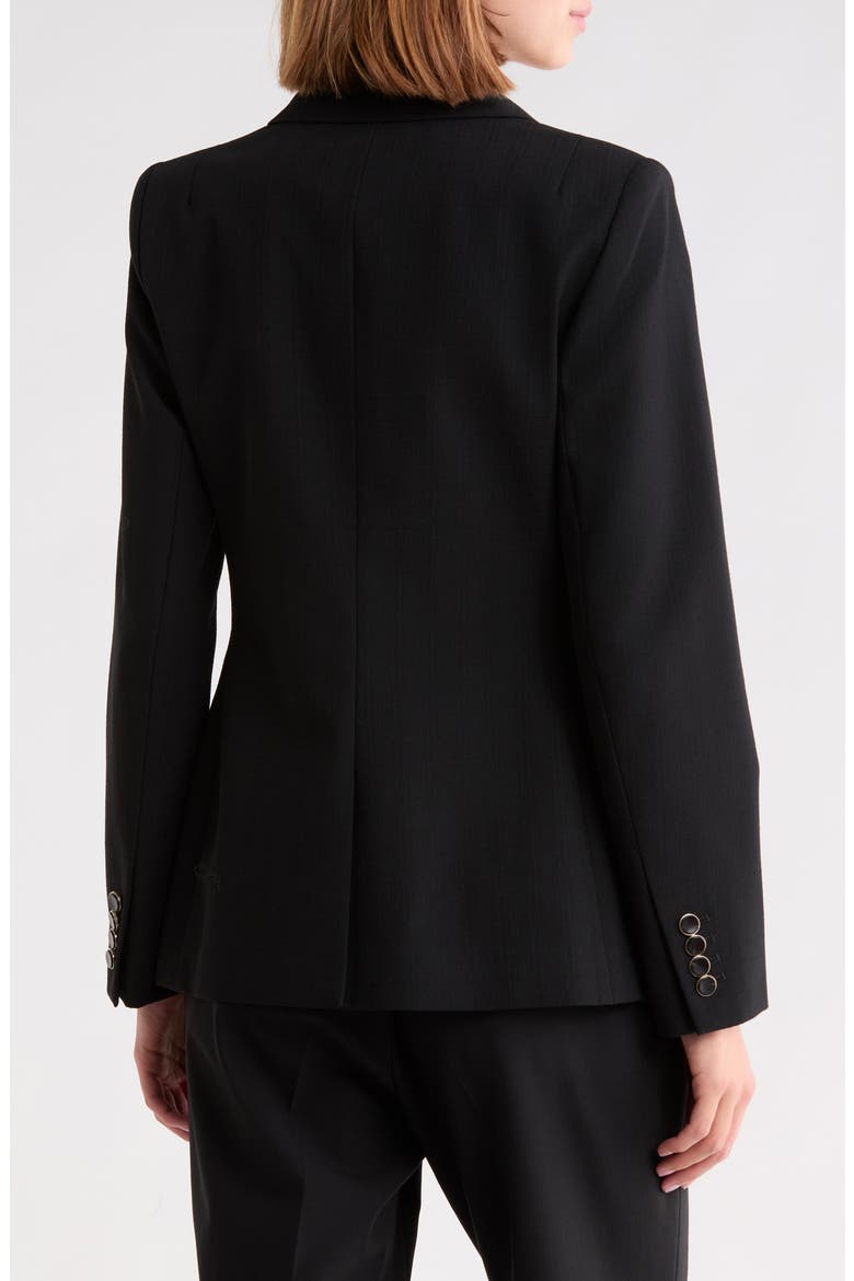 Lia Double Breasted Blazer, Alternate, color, BLACK