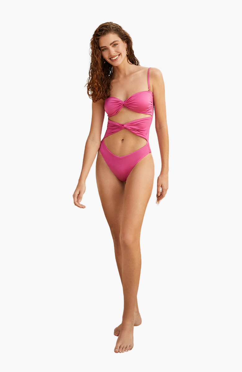 Luna B LIPS SWIMSUIT, Main, color, Fuchsia