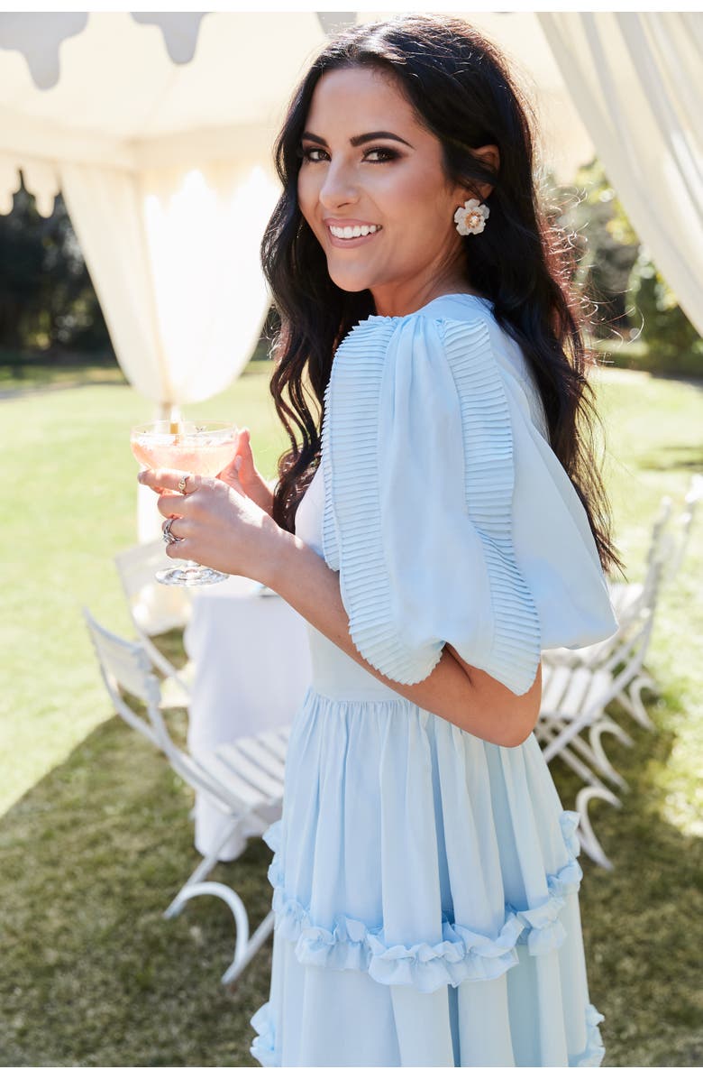 Rachel Parcell Floral Statement Button Stud Earrings, Alternate, color, 