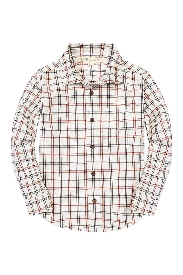 Baby Boys' Organic Stretch Poplin Shirt, Infant, Alternate, color, Homeroom Check