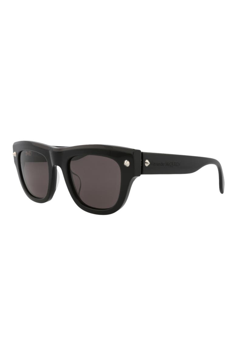 51mm Square Sunglasses, Alternate, color, BLACK BLACK GREY