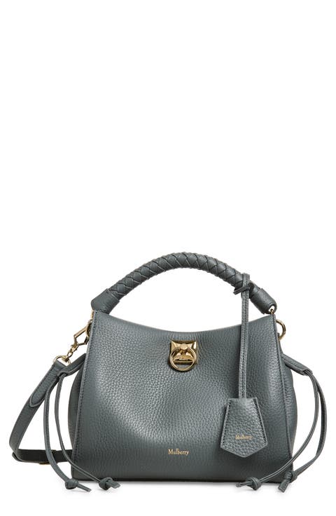 Small Iris Leather Top Handle Bag