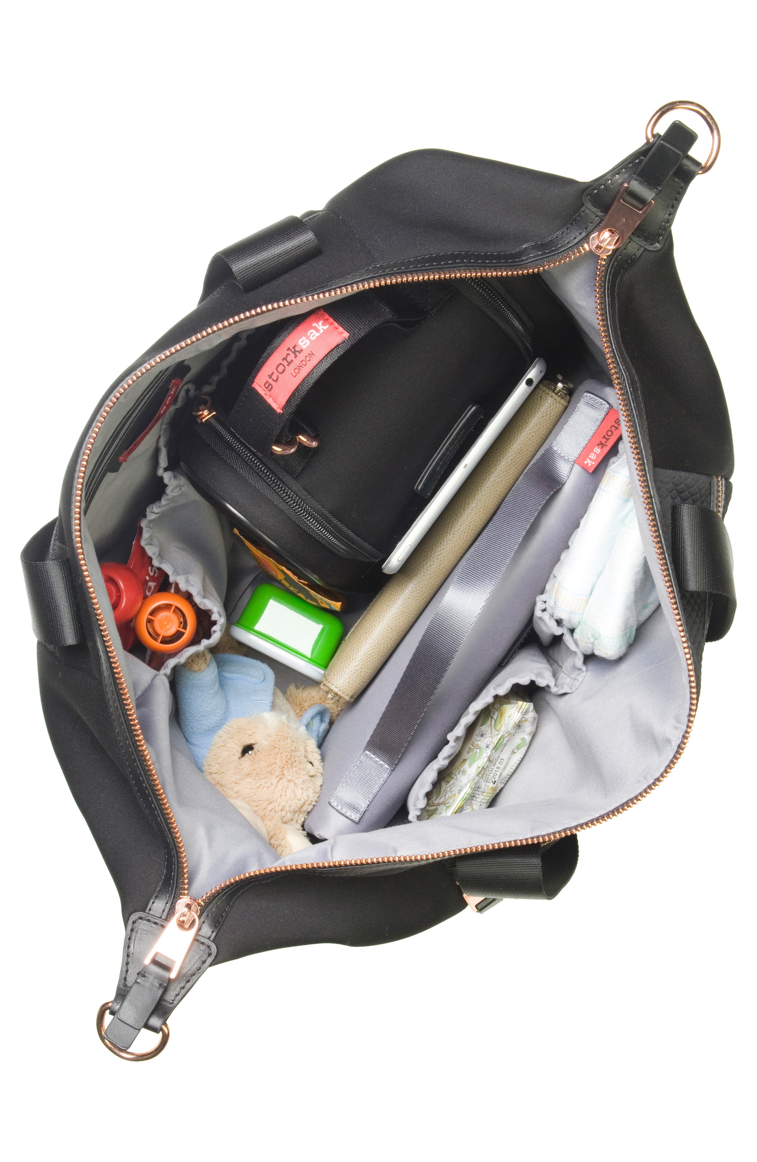 Storksak Stevie Lux Diaper Bag, Alternate, color, 