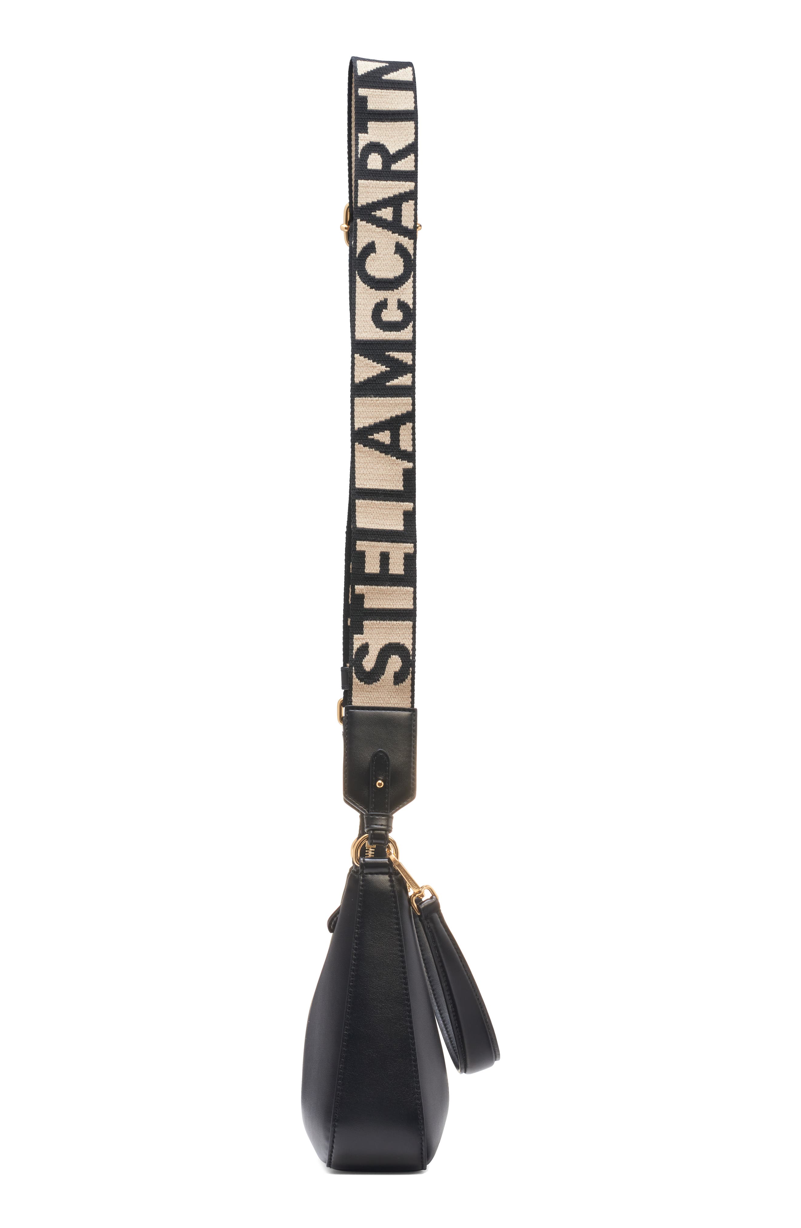Stella McCartney Small Logo Leather Shoulder Bag, Alternate, color, 