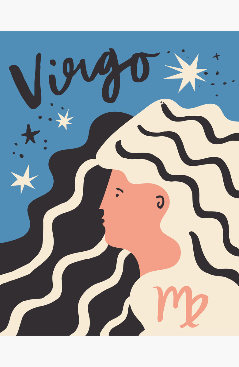 Pink Picasso Kits Special Edition Zodiac Virgo Paint by Numbers Kit, Alternate, color, Dark Teal Blue