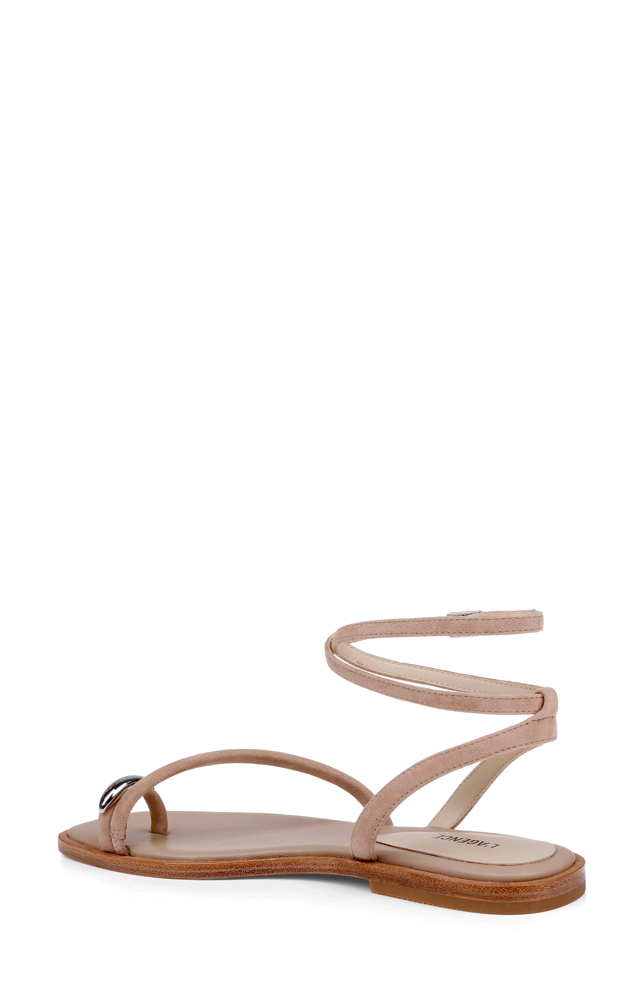 L'AGENCE Mariana Ankle Strap Sandal, Alternate, color, Cappuccino Suede