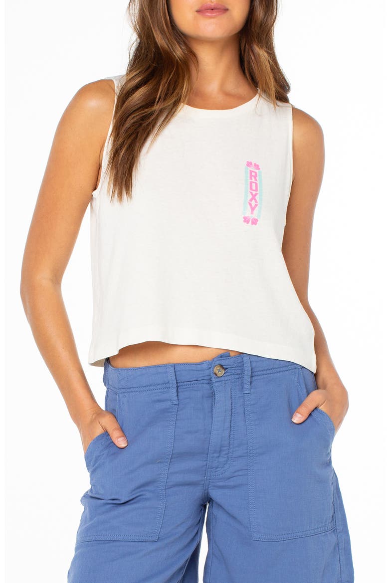 Wildflower Graphic Tank, Main, color, CLOUD DANCER