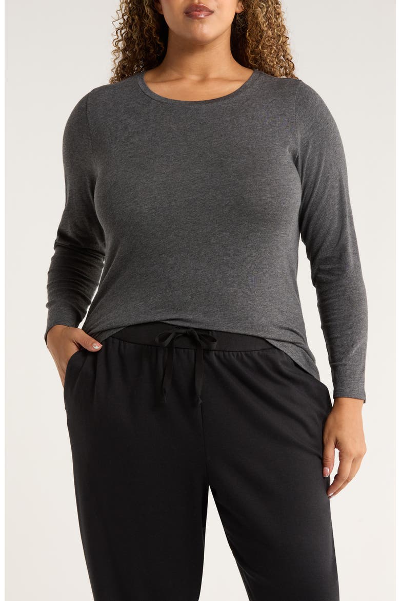 Crewneck Top, Main, color, CHARCOAL