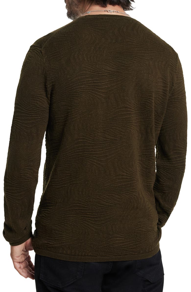 John Varvatos Mercer Wave Long Sleeve T-Shirt, Alternate, color, Dark Brown
