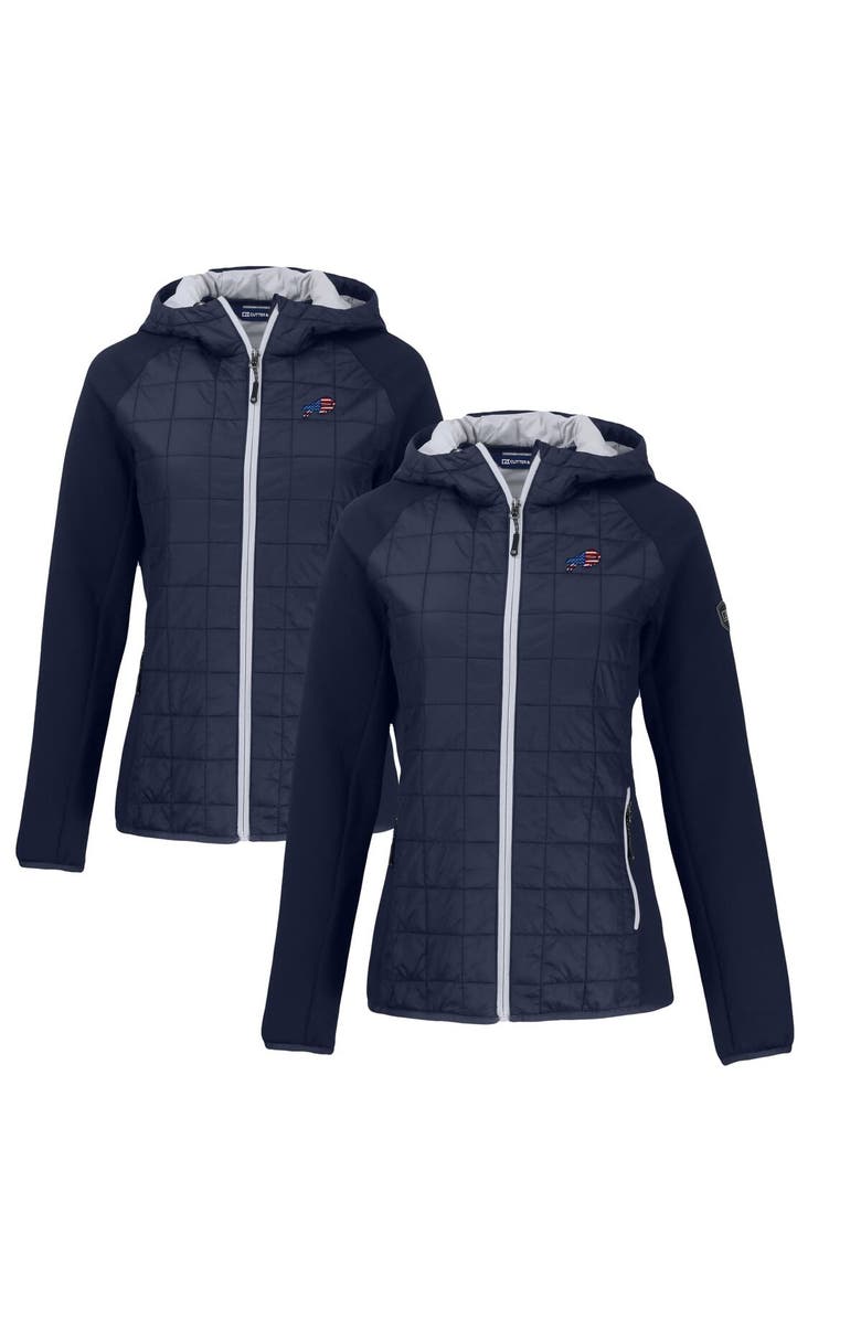 Cutter & Buck Women's Cutter & Buck  Navy Buffalo Bills Americana Rainier Primaloft Eco Full-Zip Hybrid Jacket, Main, color, 